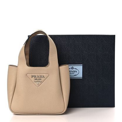 Prada Vitello Daino Soft Mini Dynamique Tote Sabbia 9 of 9