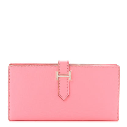 Hermes Chevre Mysore Bearn Gusset Wallet Rose Confetti 1 of 8