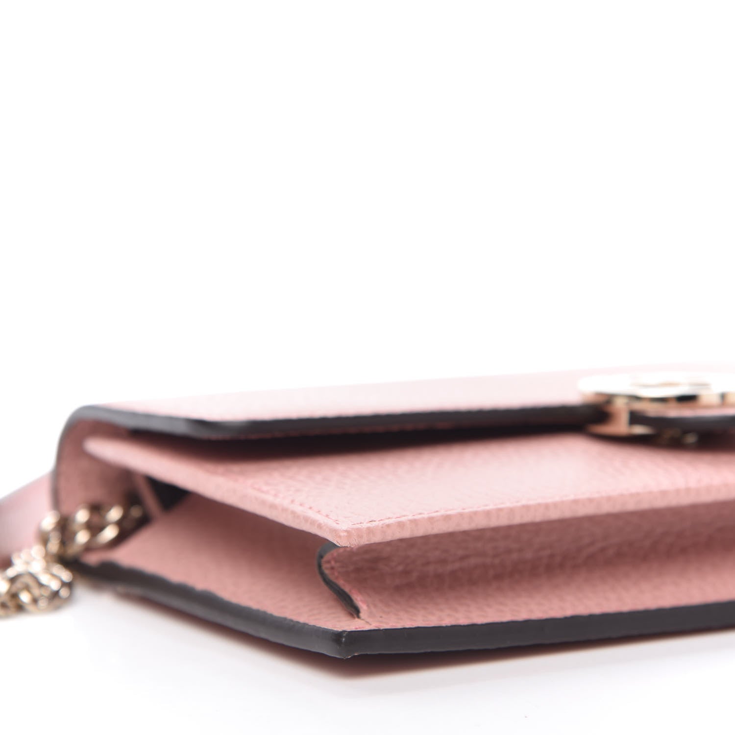 Gucci Dollar Calfskin Interlocking G Chain Wallet Soft Pink 6 of 9