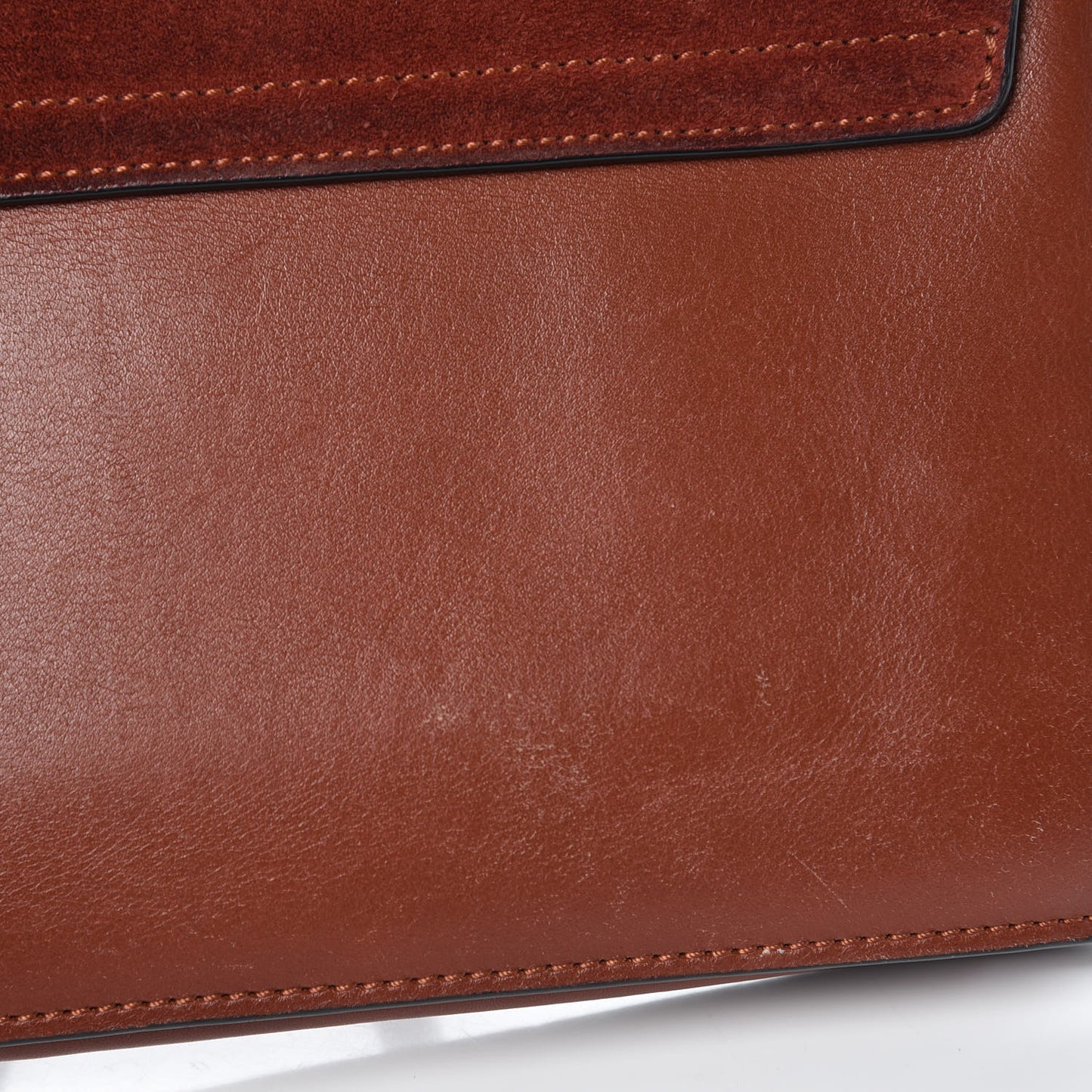 Suede Calfskin Small Faye Shoulder Bag Saffron Red
