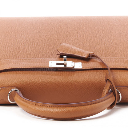 Hermes Epsom Verso Kelly Sellier 25 Caramel Jaune Ambre 9 of 33