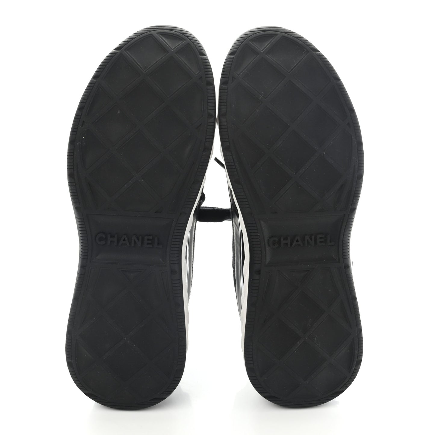 Velvet Calfskin Mixed Fibers CC Sneakers 36.5 Black