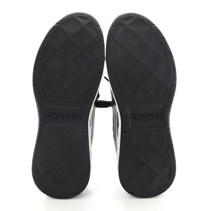 Chanel Velvet Calfskin Mixed Fibers CC Sneakers 36.5 Black 5 of 8