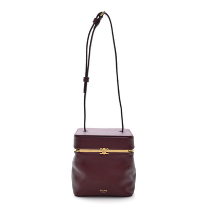 Celine Supple Calfskin Cube Frame Bag Syrah 1 of 10