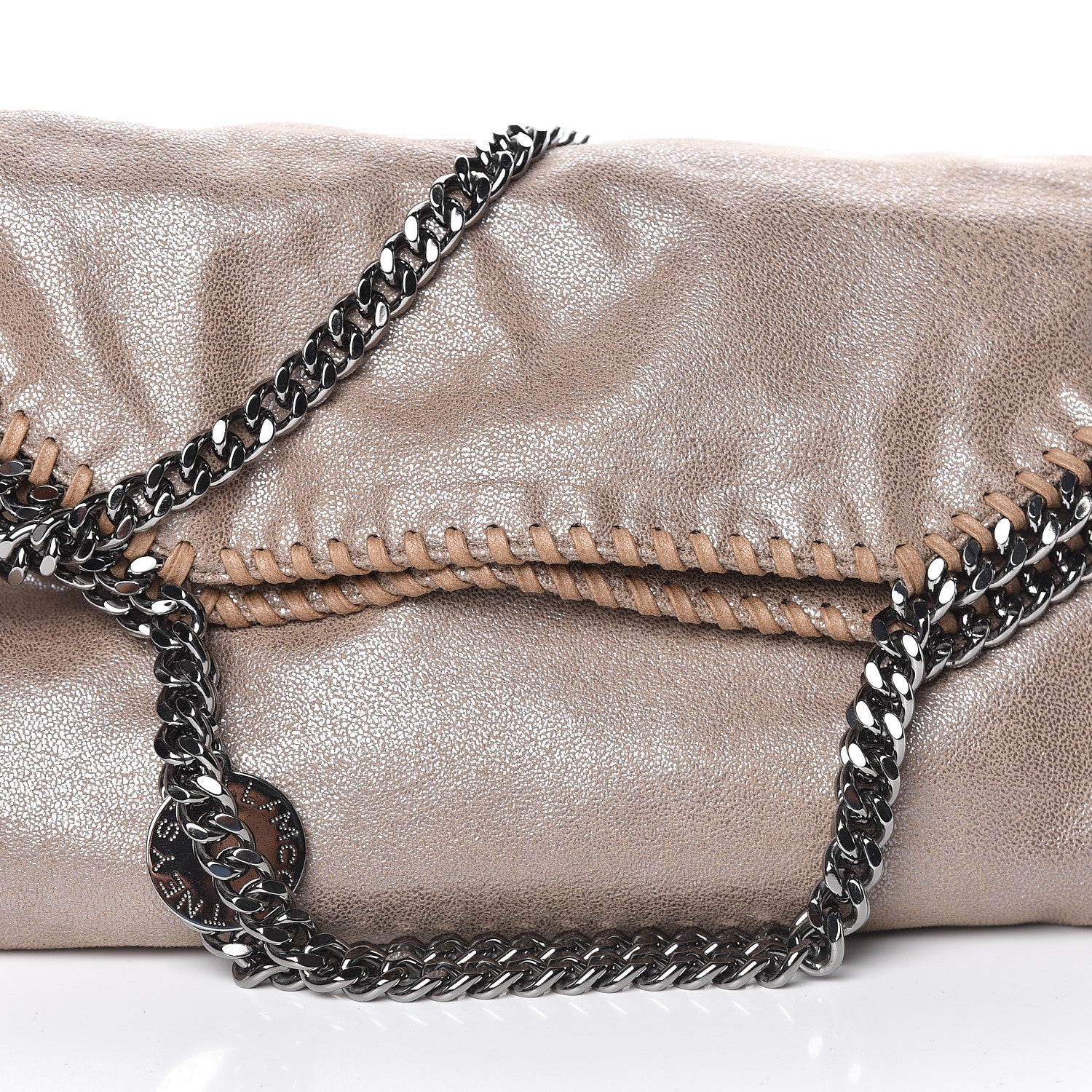 Stella McCartney Shaggy Deer Falabella Fold Over Tote Taupe 9 of 9