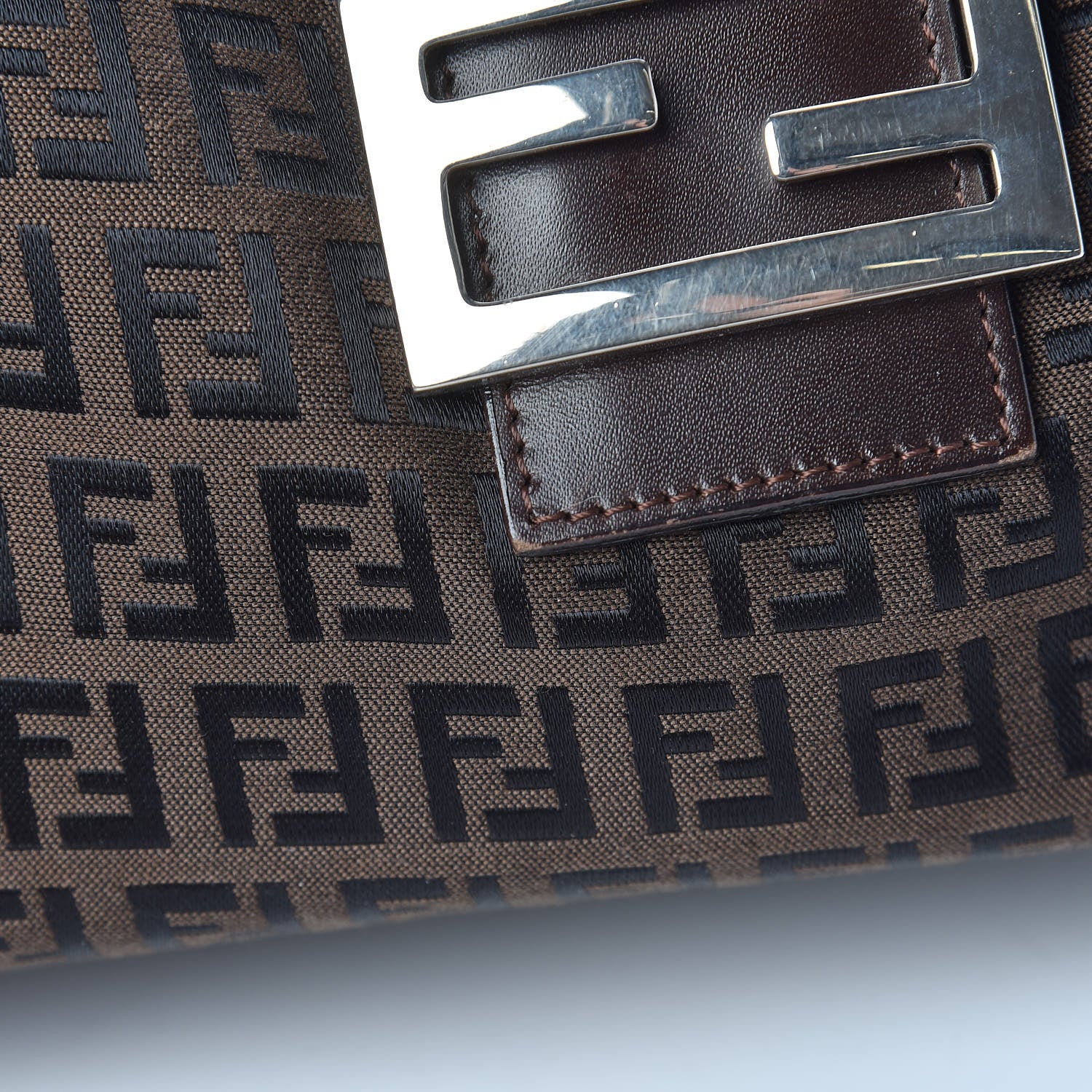 Fendi Zucchino Small Shoulder Bag Tobacco 10 of 11
