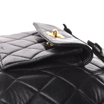 Chanel Lambskin Quilted CC Chain Backpack Black 12 of 18
