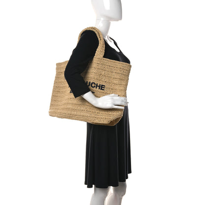 Saint Laurent Raffia Rive Gauche Tote Natural 2 of 9