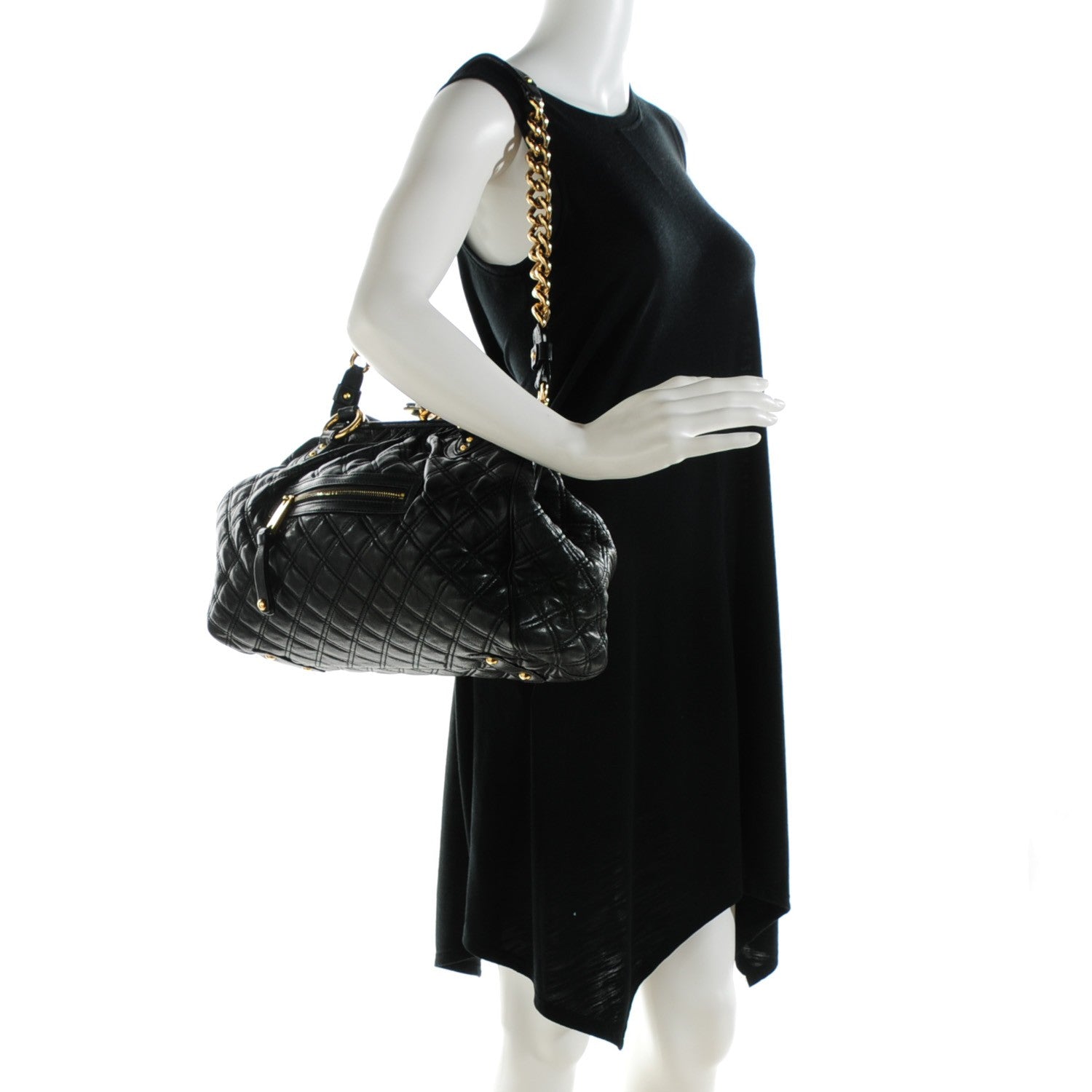 Marc Jacobs Calfskin Quilted Stam Black 2 of 8