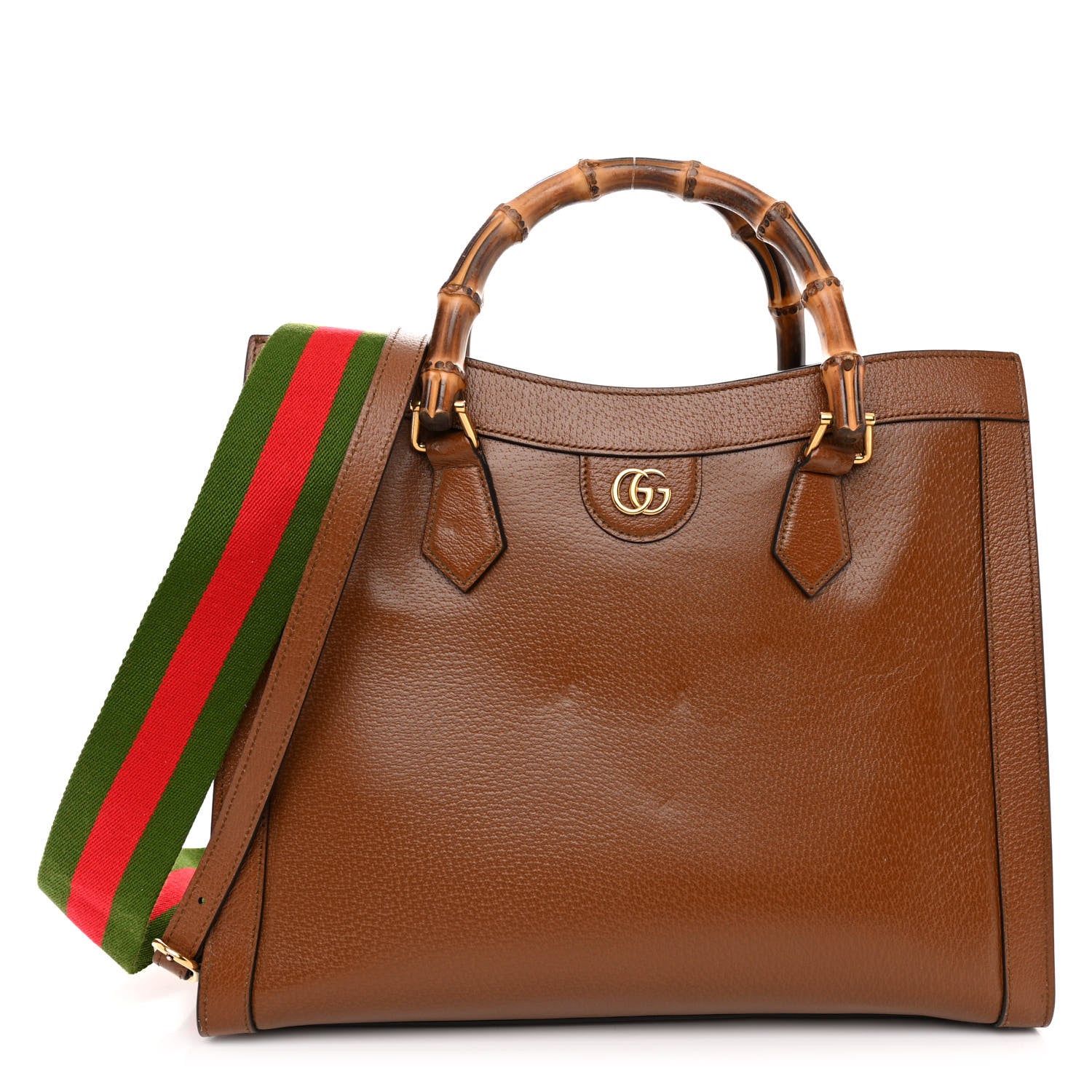 Gucci Textured Dollar Calfskin Medium Diana Tote Bag Cuir Black 1 of 11