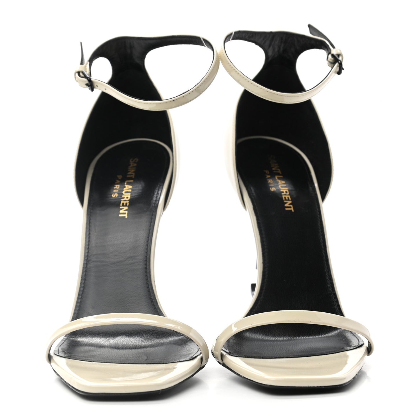 Patent Calfskin Opyum Sandals 40 White