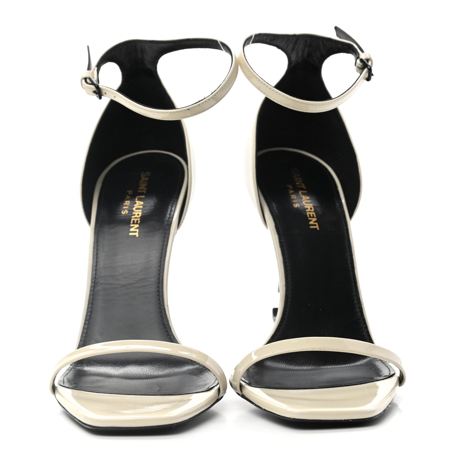 Saint Laurent Patent Calfskin Opyum Sandals 40 White 2 of 8