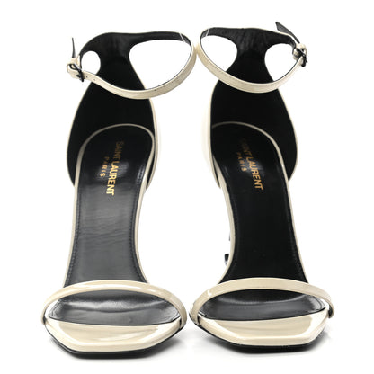 Saint Laurent Patent Calfskin Opyum Sandals 40 White 2 of 8