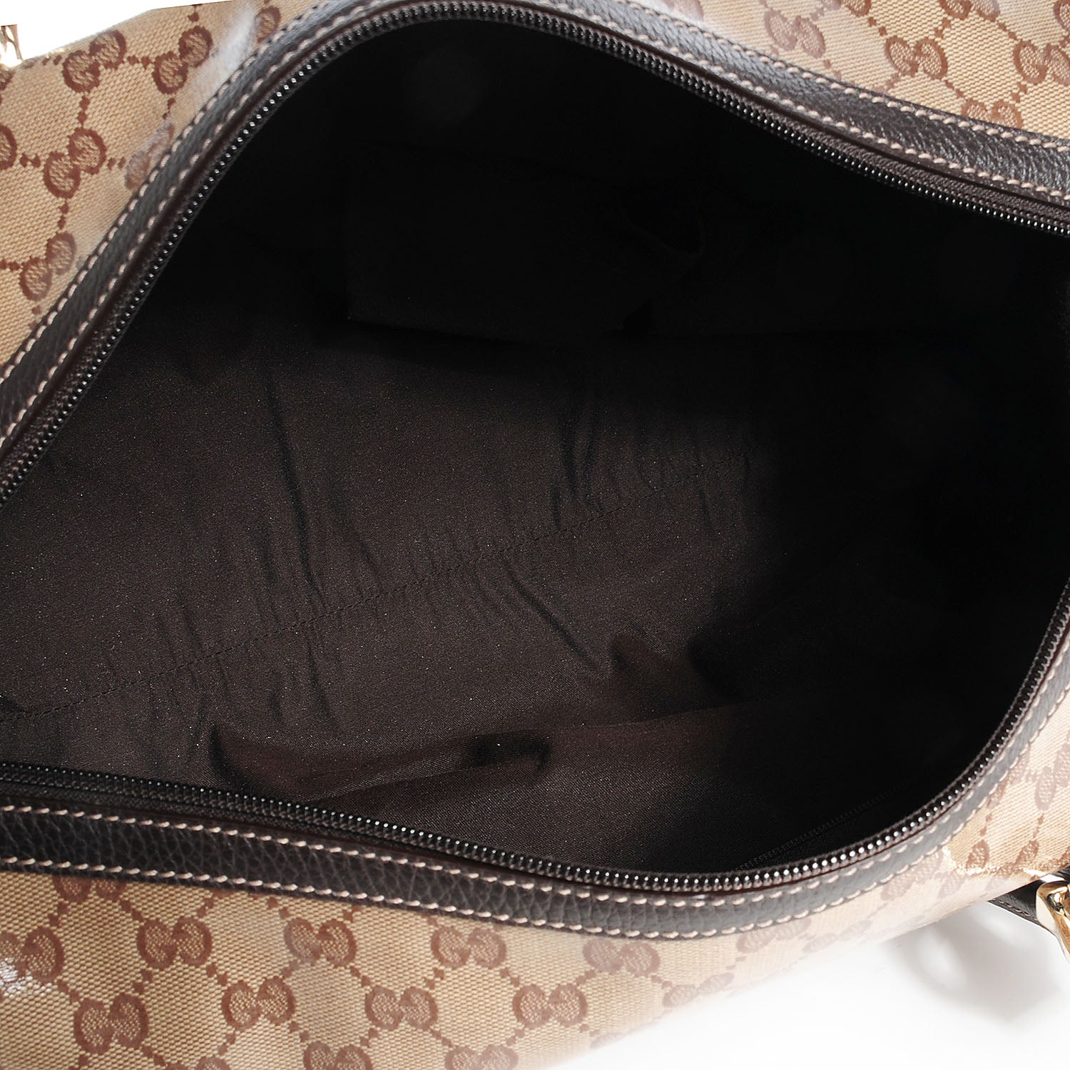 Gucci Crystal Monogram Large Horsebit Nail Boston Brown 6 of 8