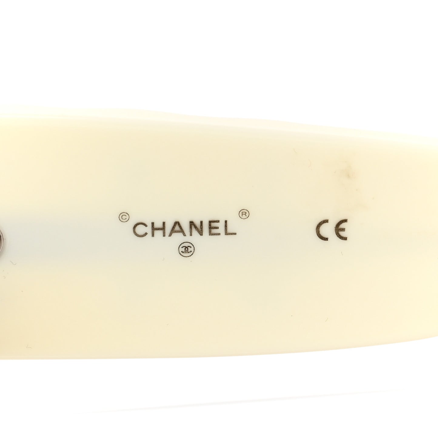 Acetate Quilted CC Pilot Sunglasses 71465 White Black