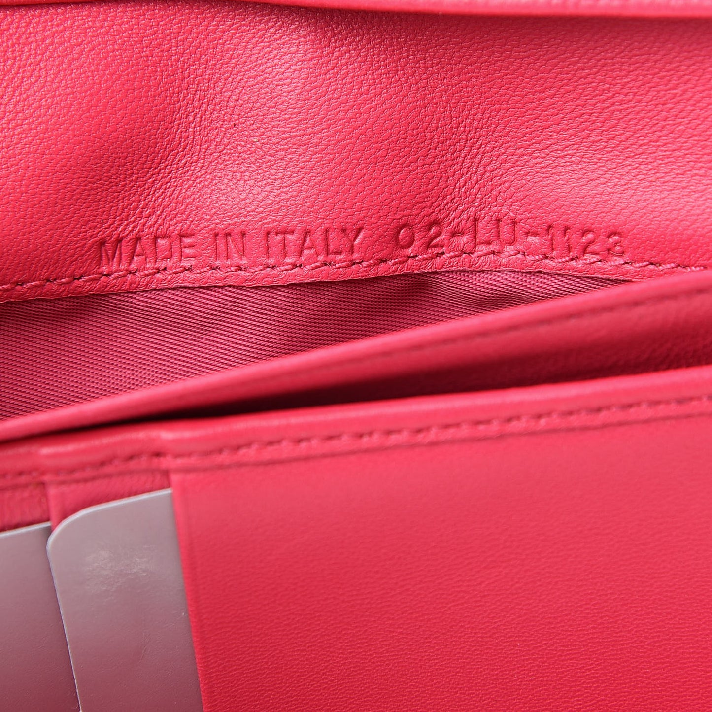 Lambskin Cannage Lady Dior Explorateur Wallet Fuchsia