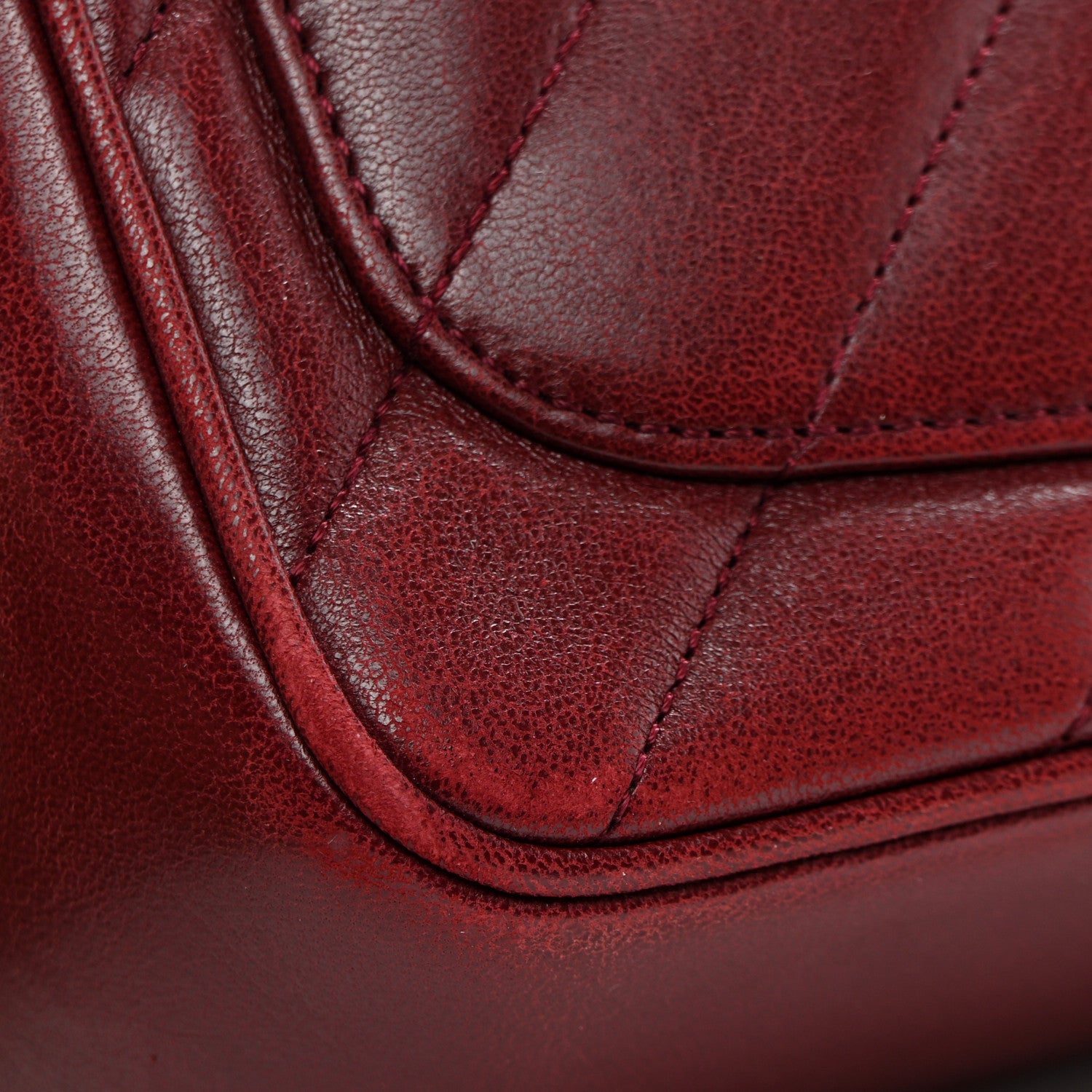 Chanel Lambskin Quilted Jumbo Coco Vintage Flap Burgundy 12 of 12