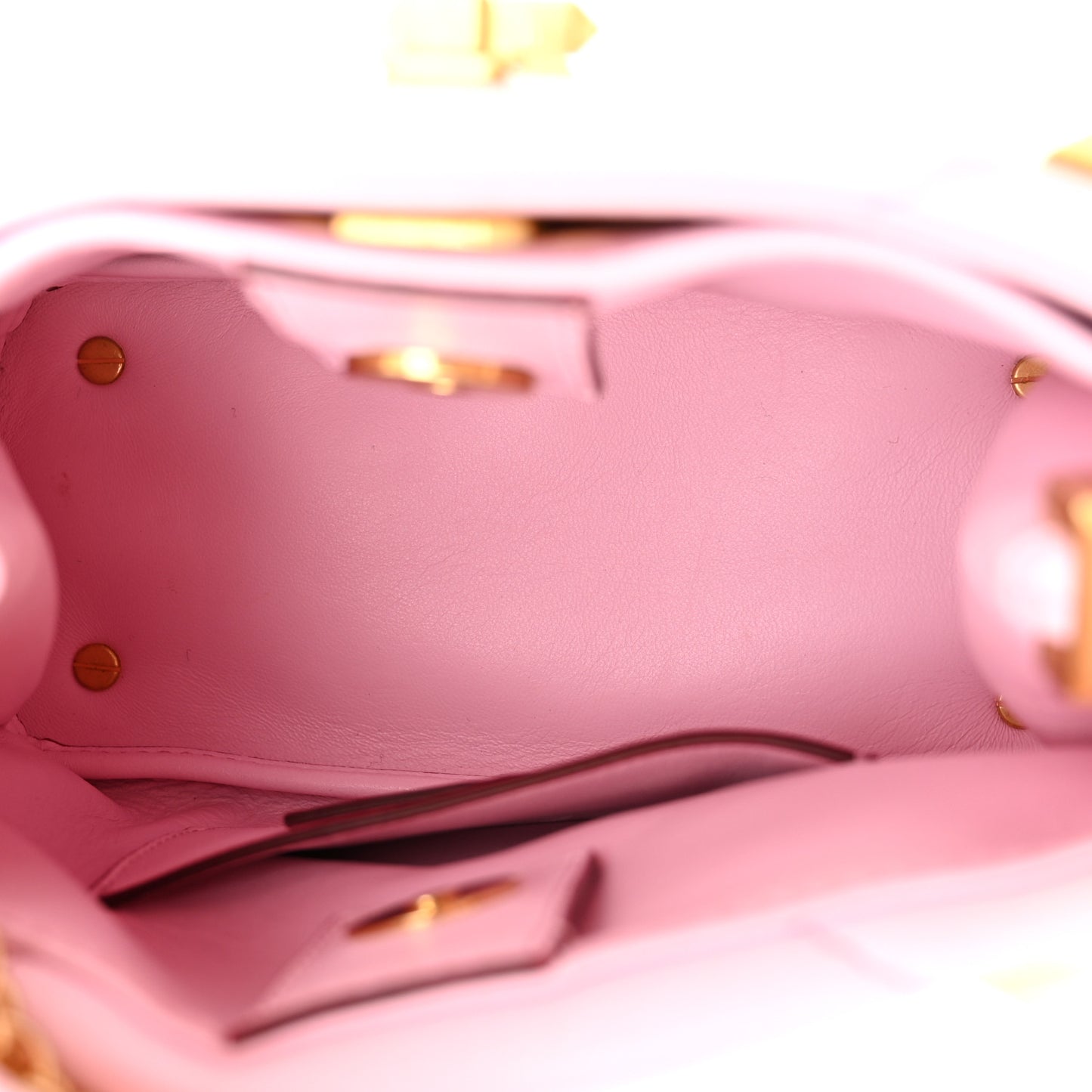 Nappa Mini Roman Stud The Handle Bag Pink Borealis