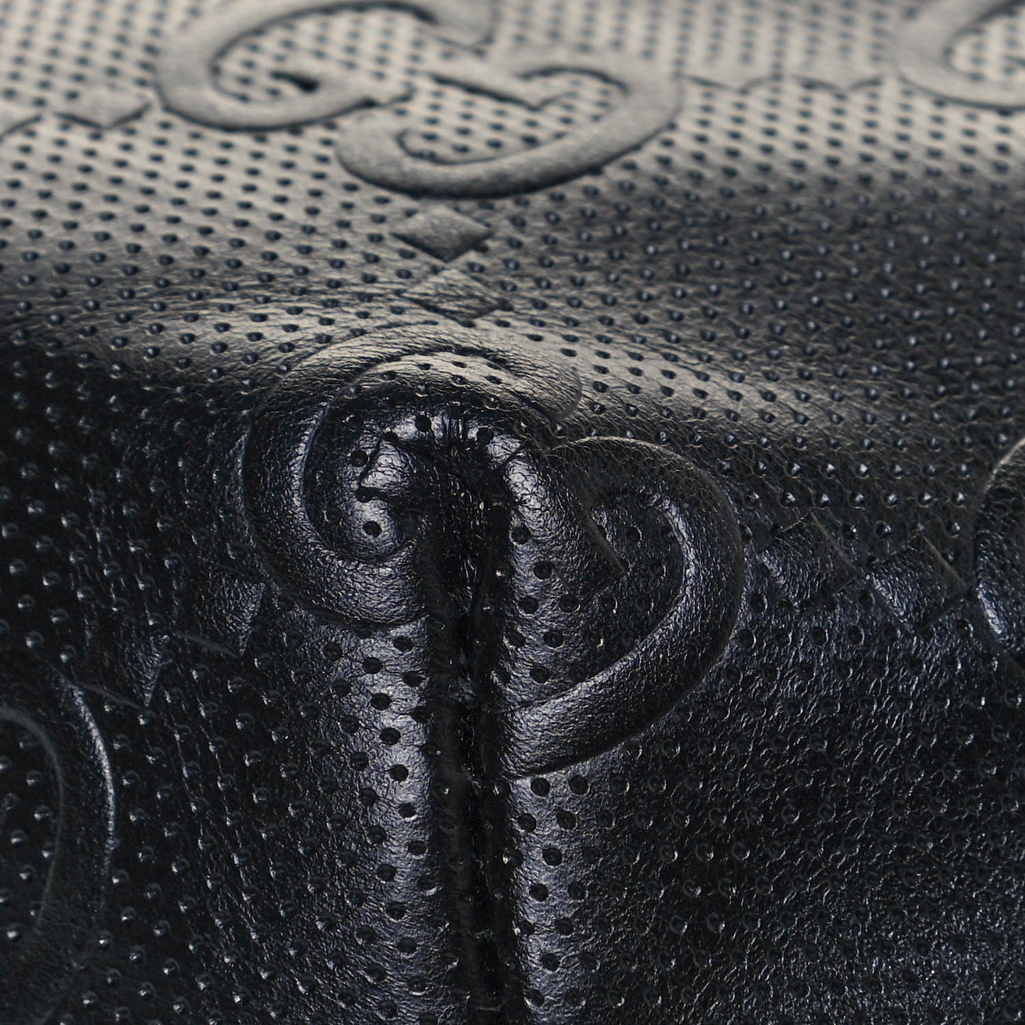 Calfskin GG Tennis Embossed Belt Bag Black