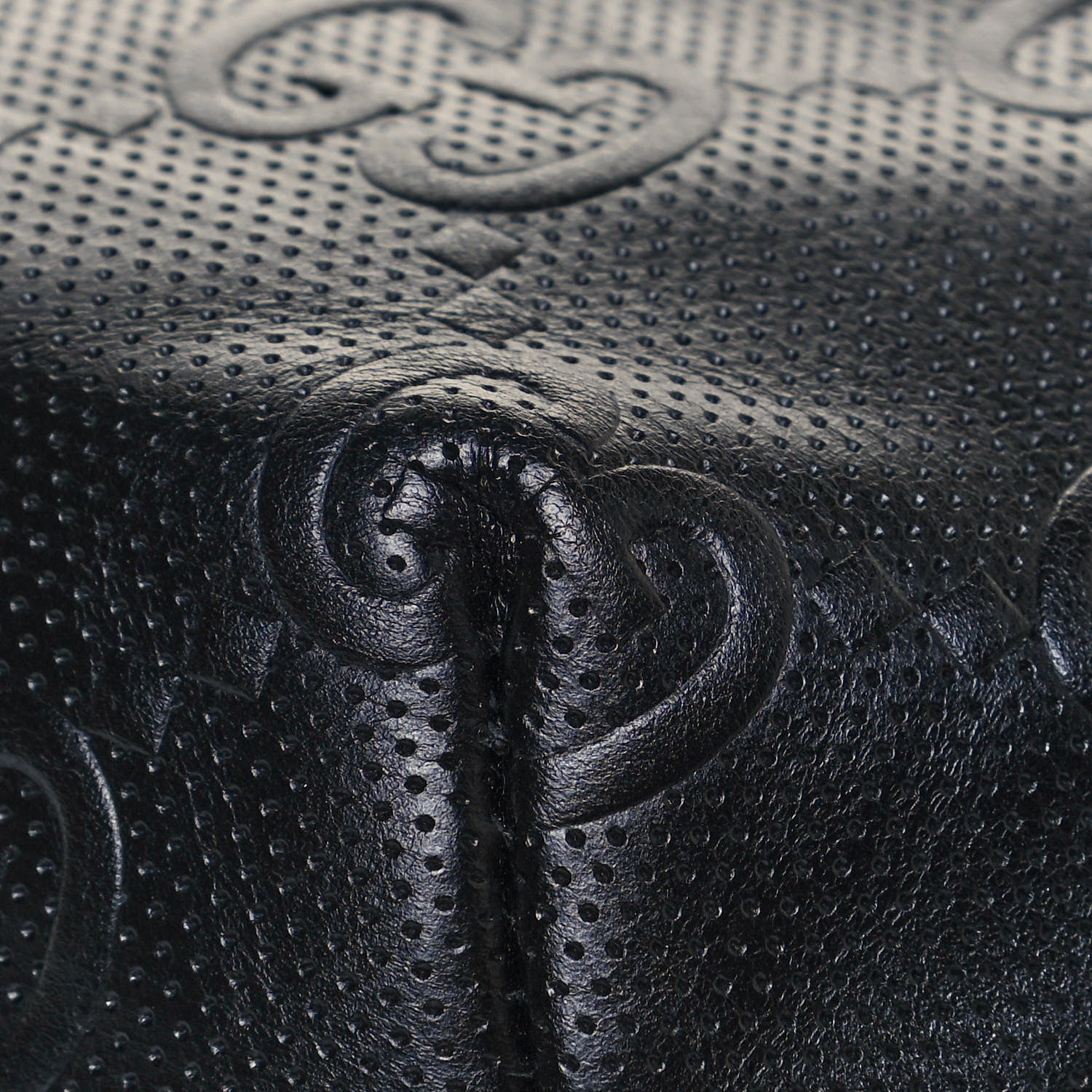 Gucci Calfskin GG Tennis Embossed Belt Bag Black 5 of 14