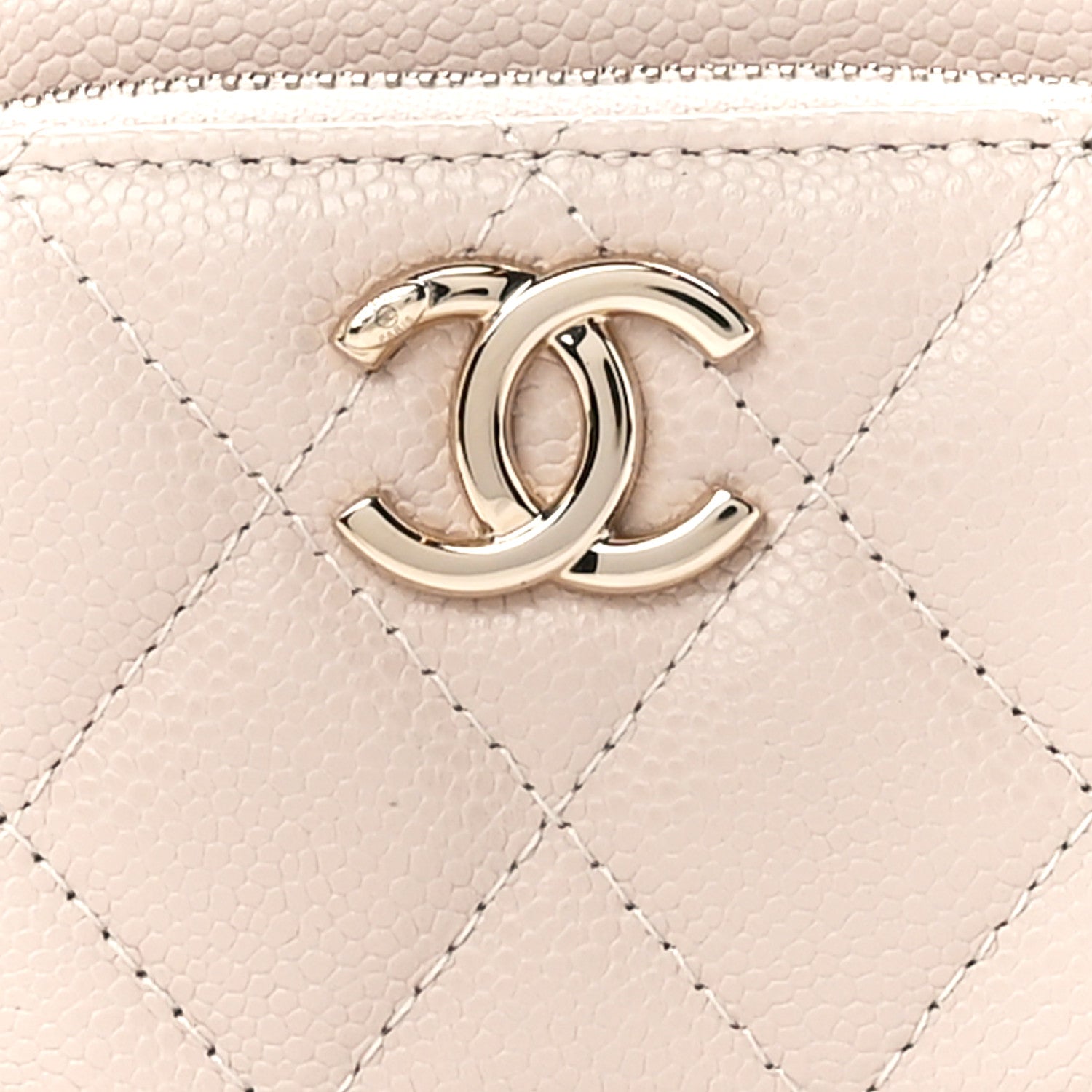 Chanel Caviar Quilted Top Handle Pocket Vanity Case Beige 9 of 13
