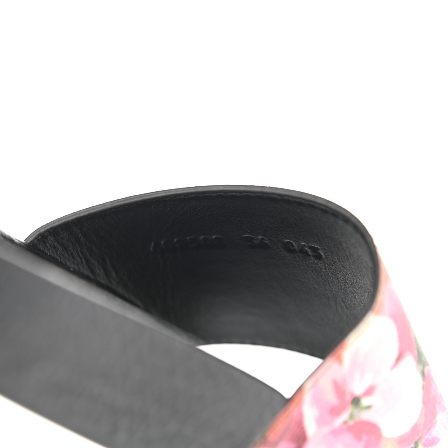 GG Supreme Monogram Blooms Slide Sandals 36 Beige Multicolor