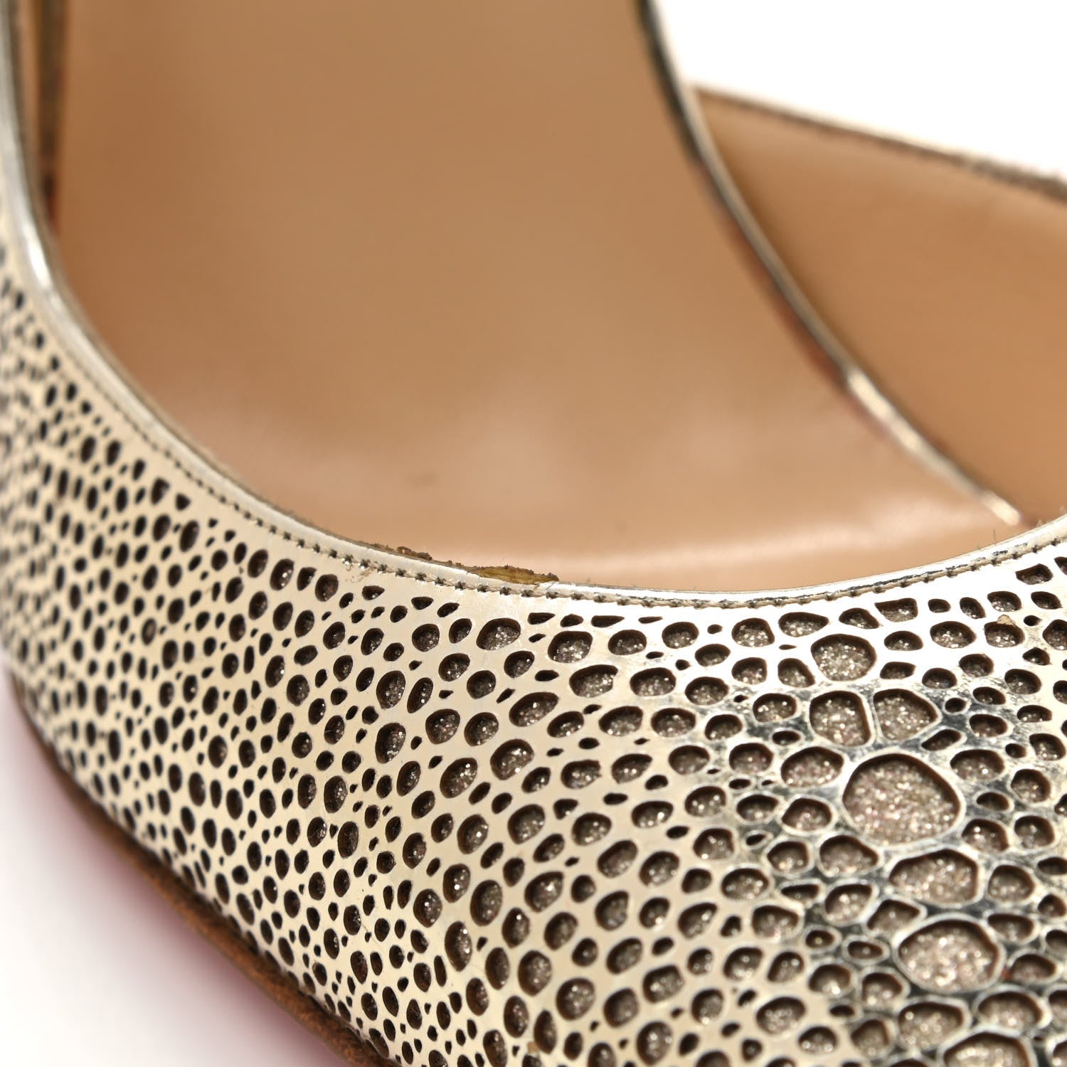 Christian Louboutin Specchio Glitter Galupump 100 Pumps 39 Gold 6 of 11