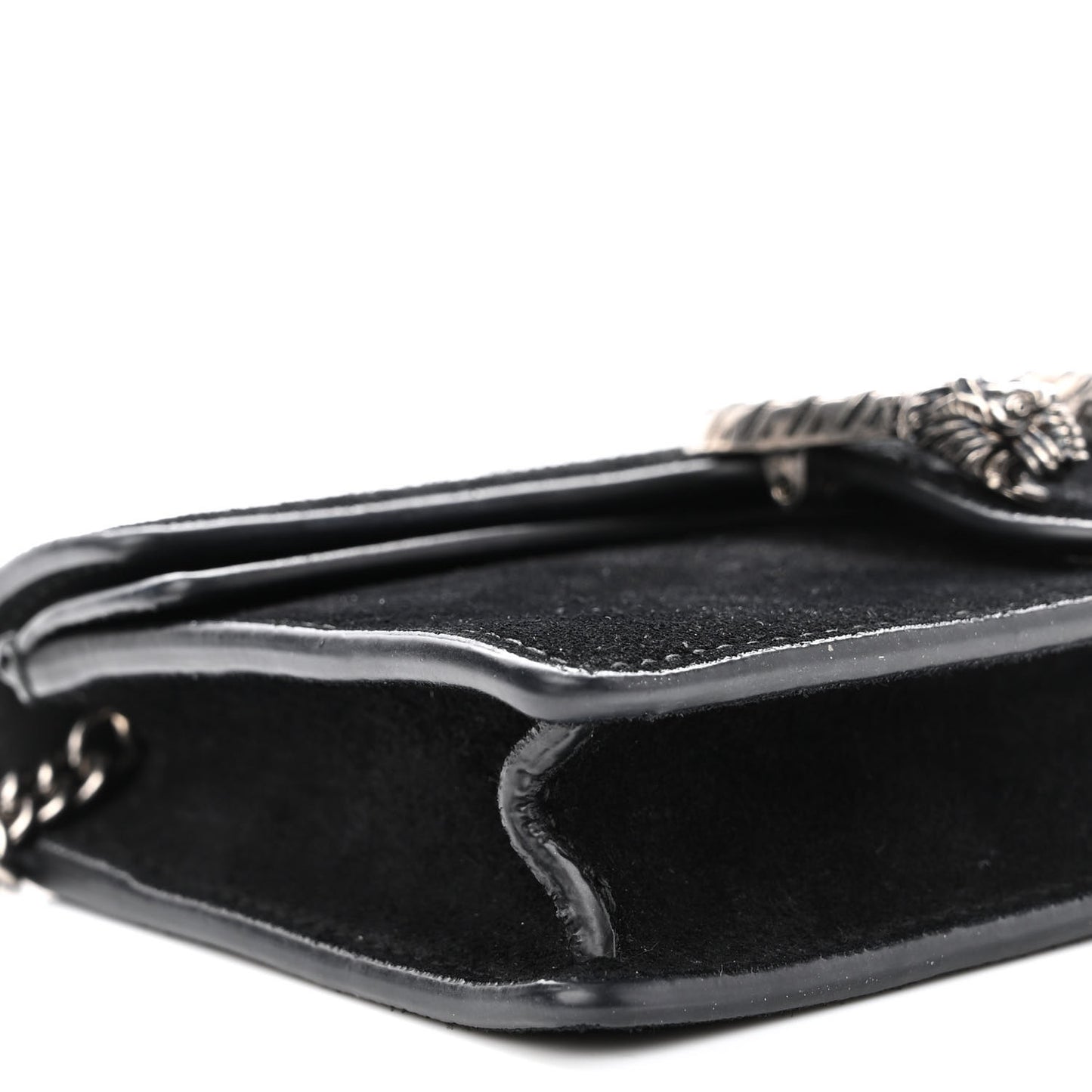 Suede Super Mini Dionysus Shoulder Bag Black
