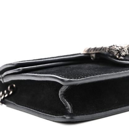 Gucci Suede Super Mini Dionysus Shoulder Bag Black 8 of 9