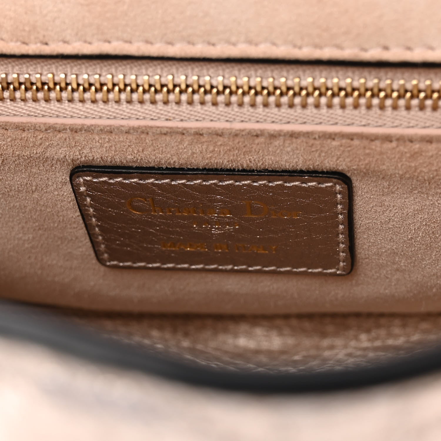Christian Dior Metallic Grained Calfskin Cannage Small Supple Lady Dior Pale Gold 6 of 11