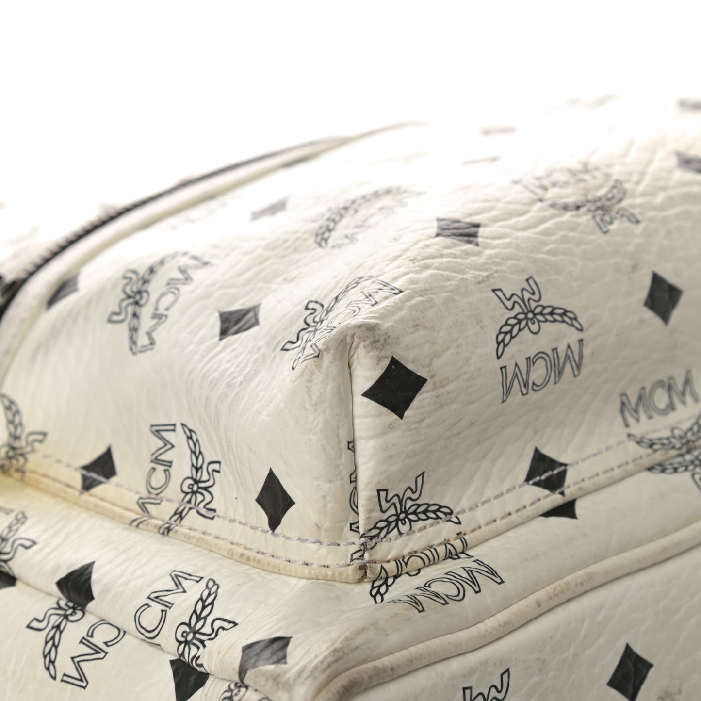 Visetos Crown Stud Medium Stark Backpack White