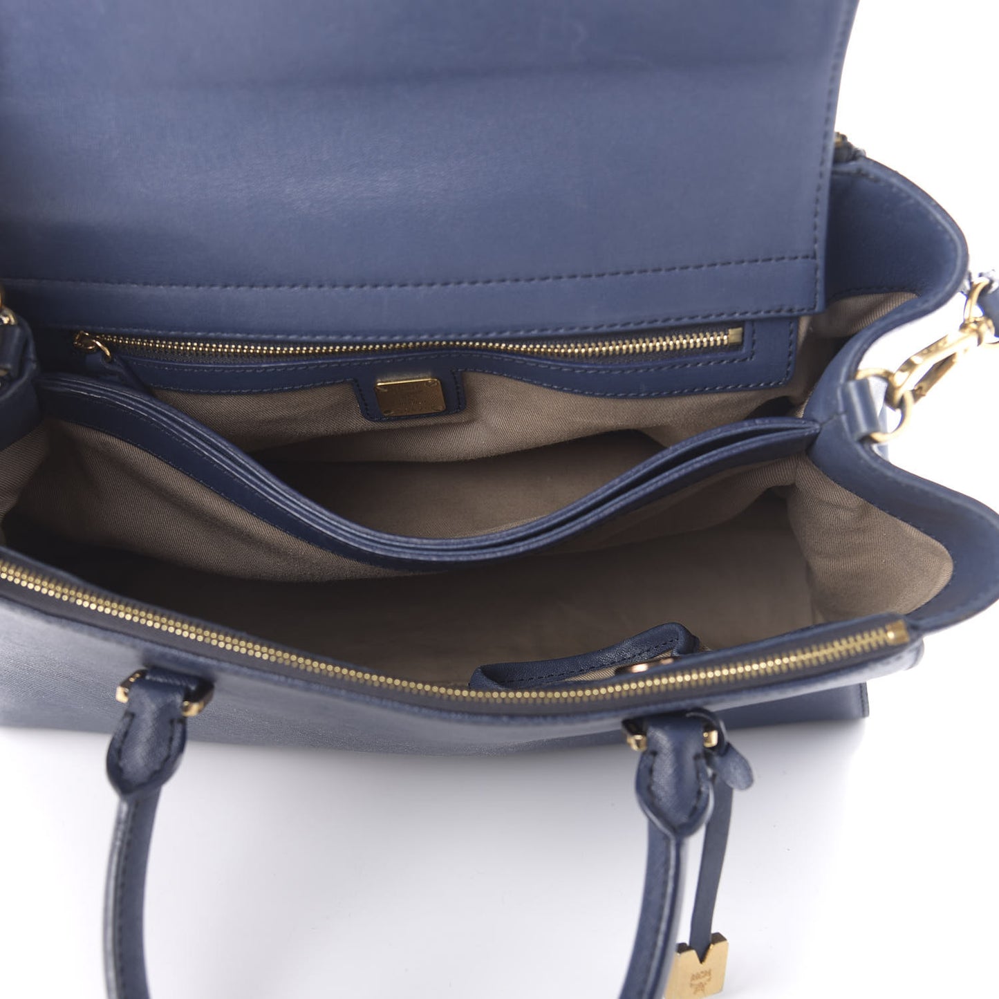 Saffiano Top Handle Tote Blue
