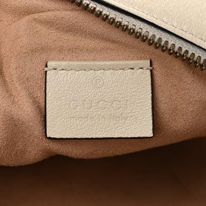 Gucci Calfskin Matelasse Mini GG Marmont Round Shoulder Bag White 6 of 13