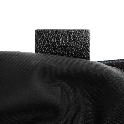 Gucci Monogram Web Medium Half Moon Hobo Black 7 of 7