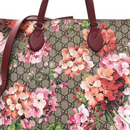 Gucci Soft GG Supreme Monogram Blooms Medium Crossbody Tote Beige Multicolor Dry Rose 8 of 10