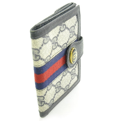 Gucci Monogram Web French Wallet Navy 3 of 7