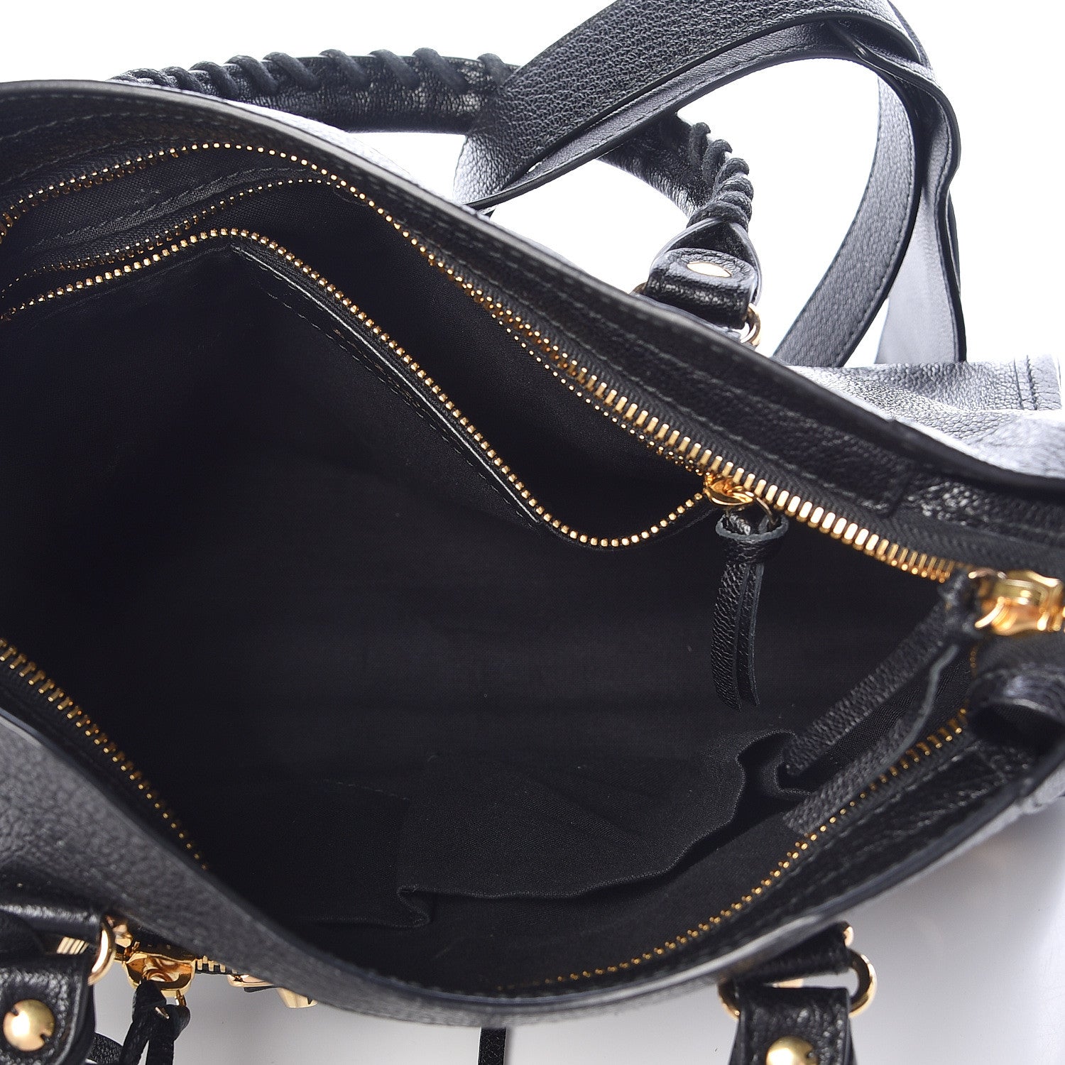 Balenciaga Chevre Gold Metallic Edge Hardware S City Black 6 of 10