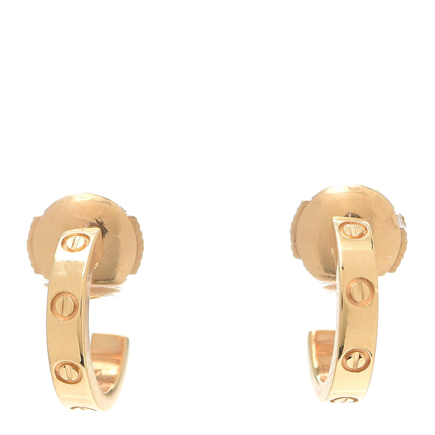 Cartier 18K Yellow Gold Small LOVE Hoop Earrings 1 of 6