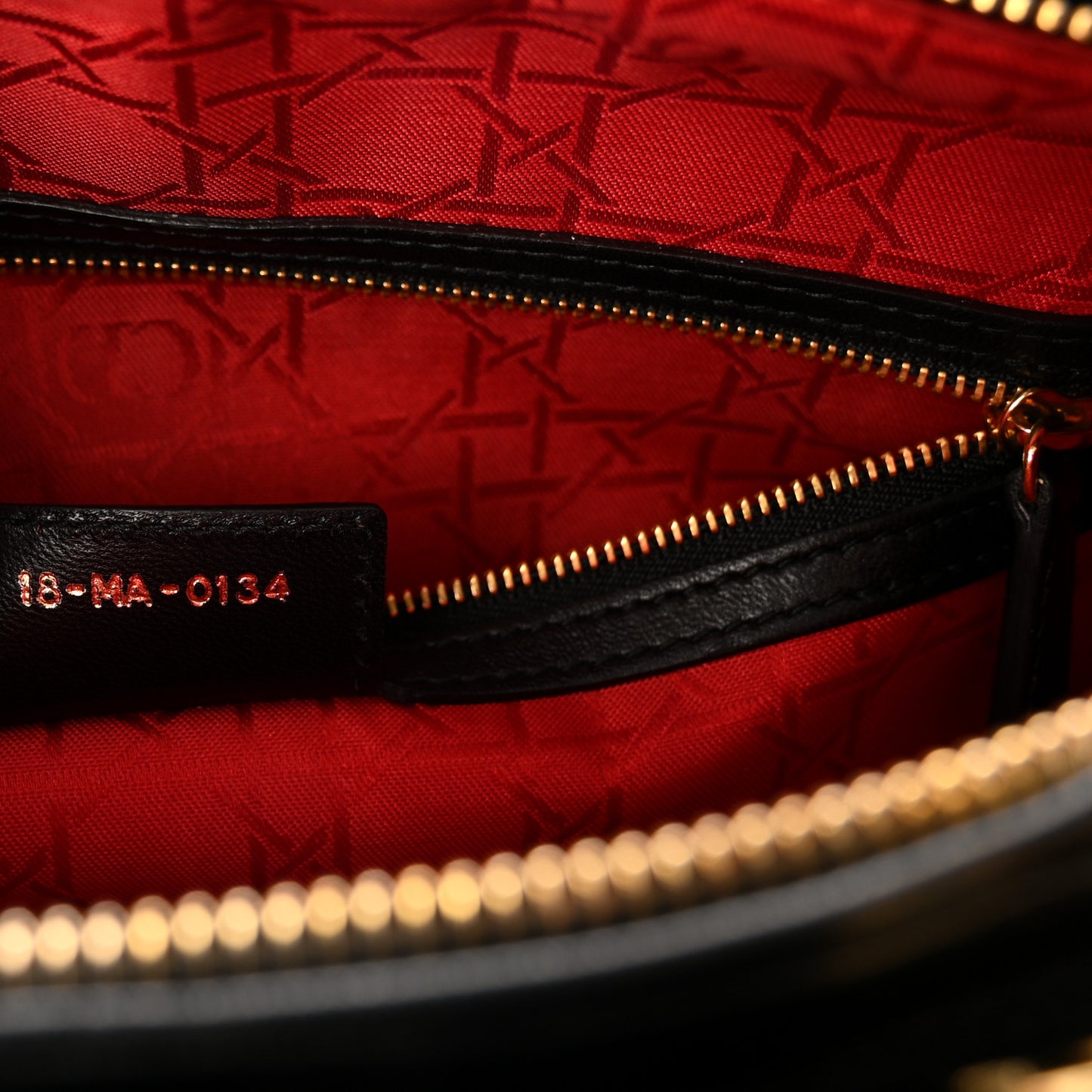 Lambskin Cannage Large Lady Dior Black