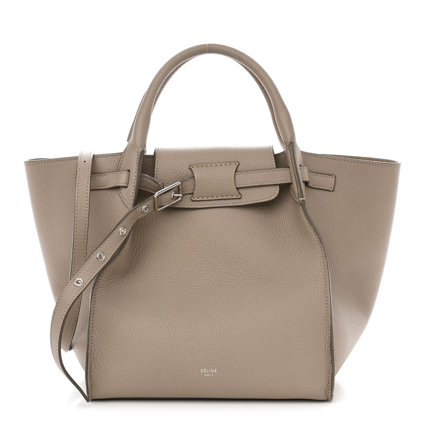 Supple Grained Calfskin Small Big Bag Light Taupe
