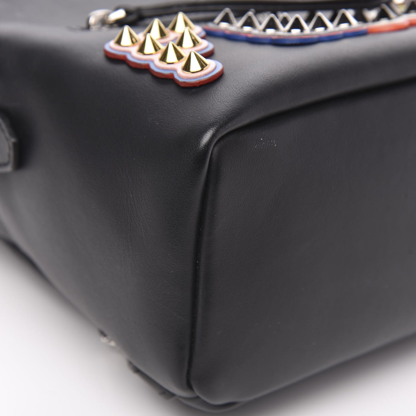 Vitello Century Fun Fair Metal Studded Mini Backpack Black Multicolor