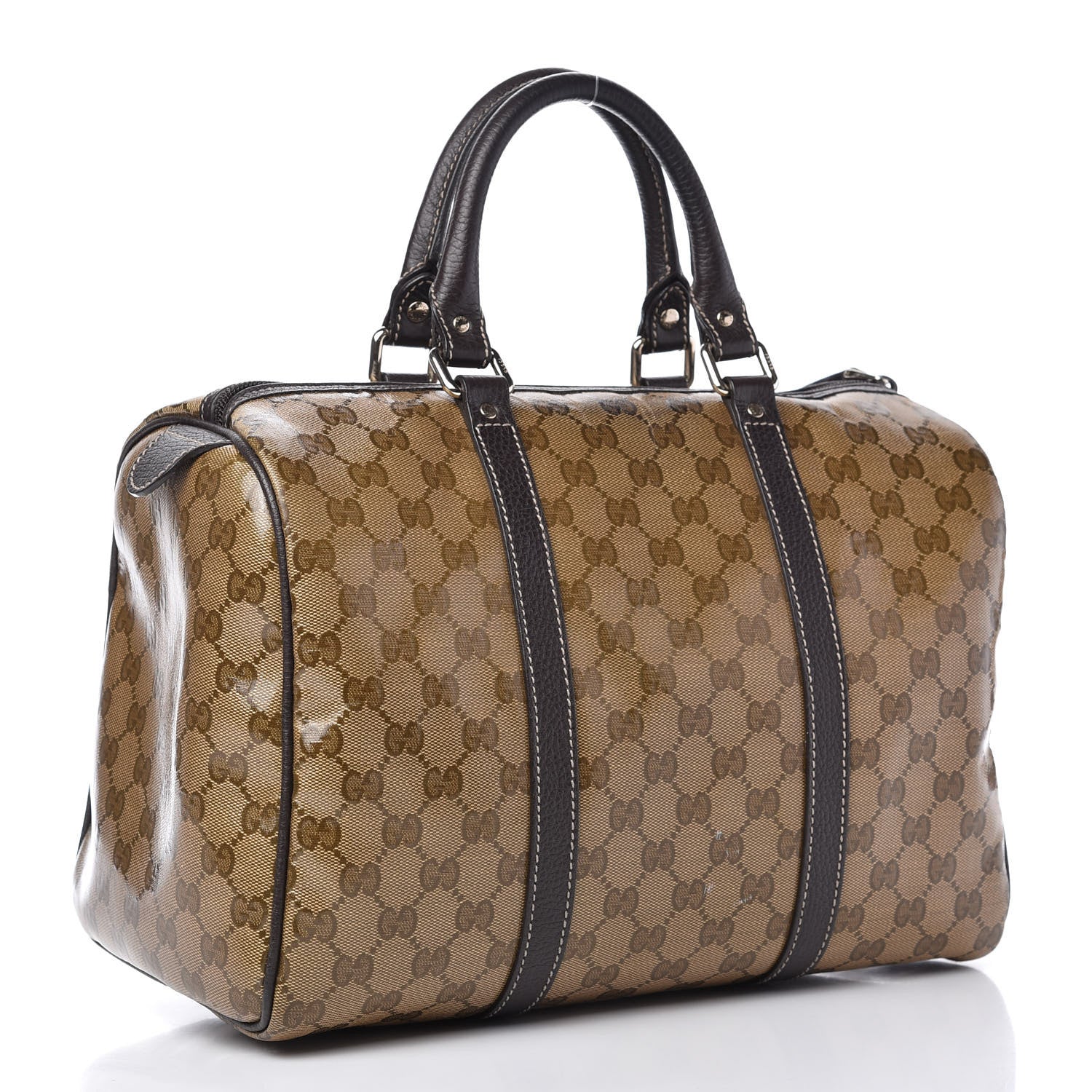 Gucci Crystal Monogram Medium Joy Boston Dark Brown 3 of 10
