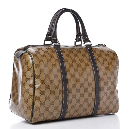Gucci Crystal Monogram Medium Joy Boston Dark Brown 3 of 10