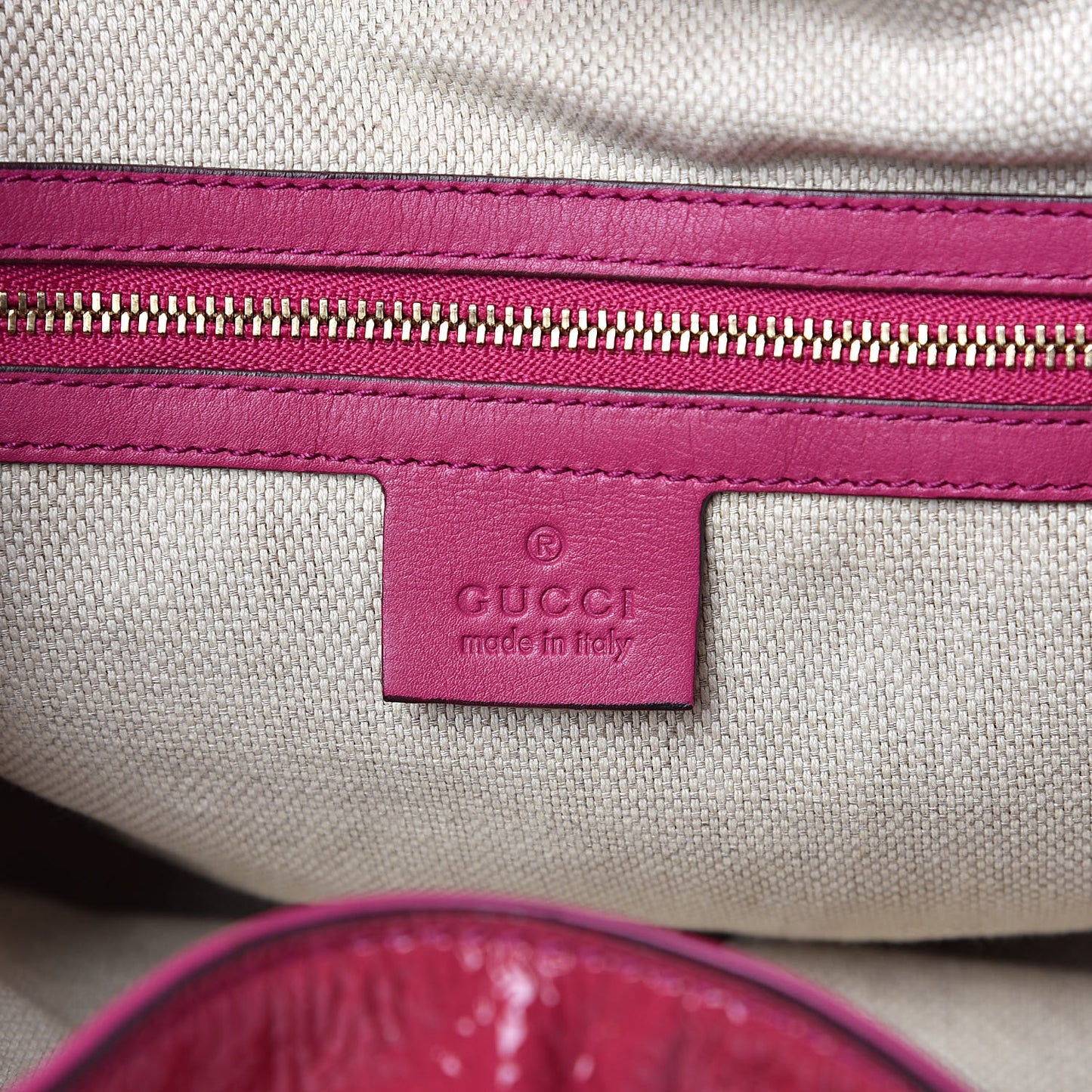 Patent Small Soho Shoulder Bag Bright Bougainvillea