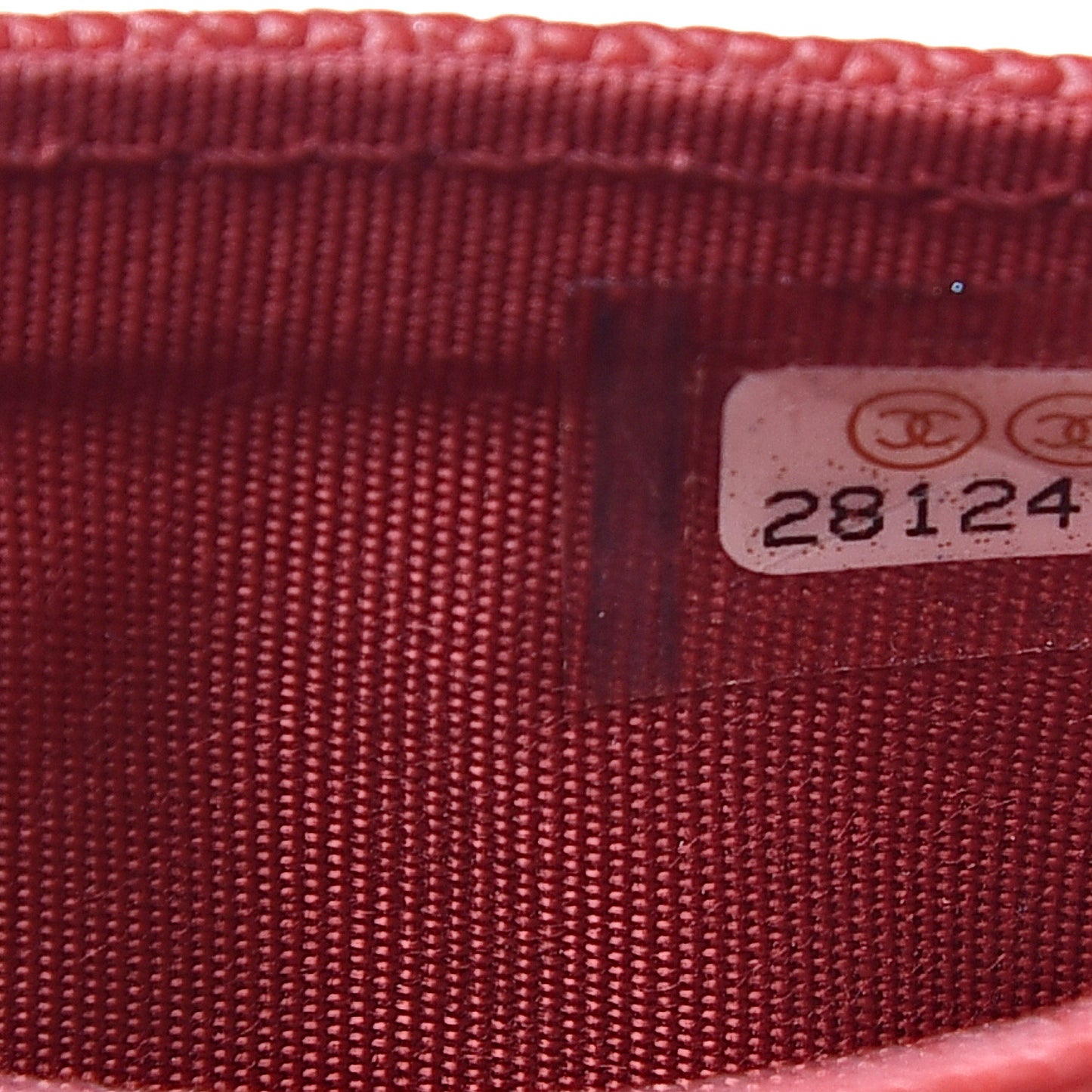 Caviar Quilted Vintage Mademoiselle Card Holder Red