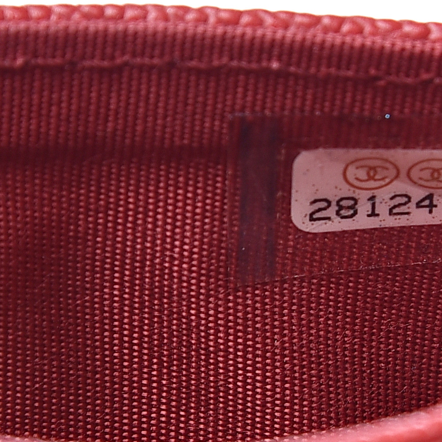 Chanel Caviar Quilted Vintage Mademoiselle Card Holder Red 7 of 8