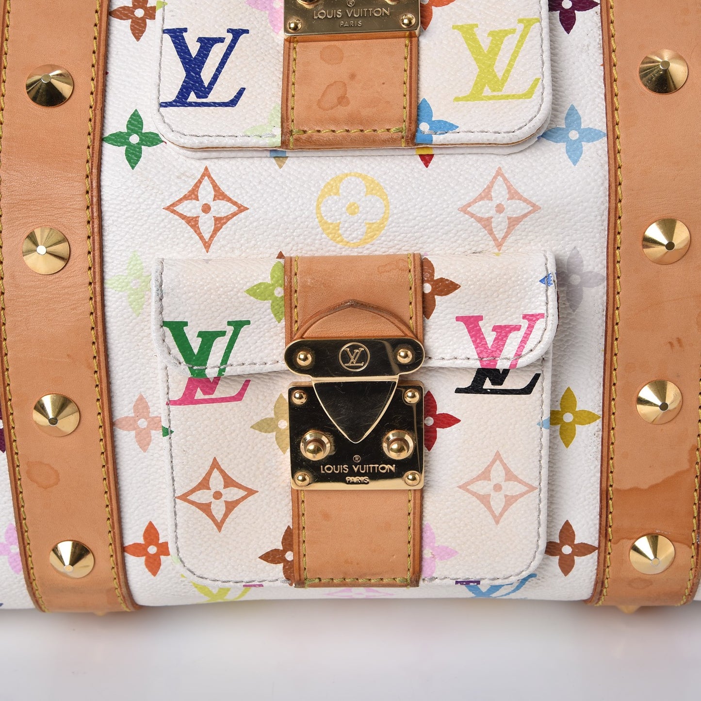Monogram Multicolor Keepall 45 White