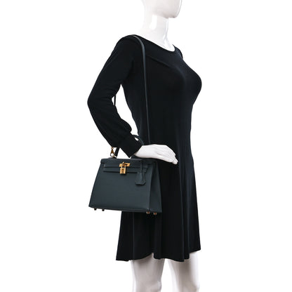 Hermes Epsom Kelly Sellier 25 Vert Amande 2 of 13