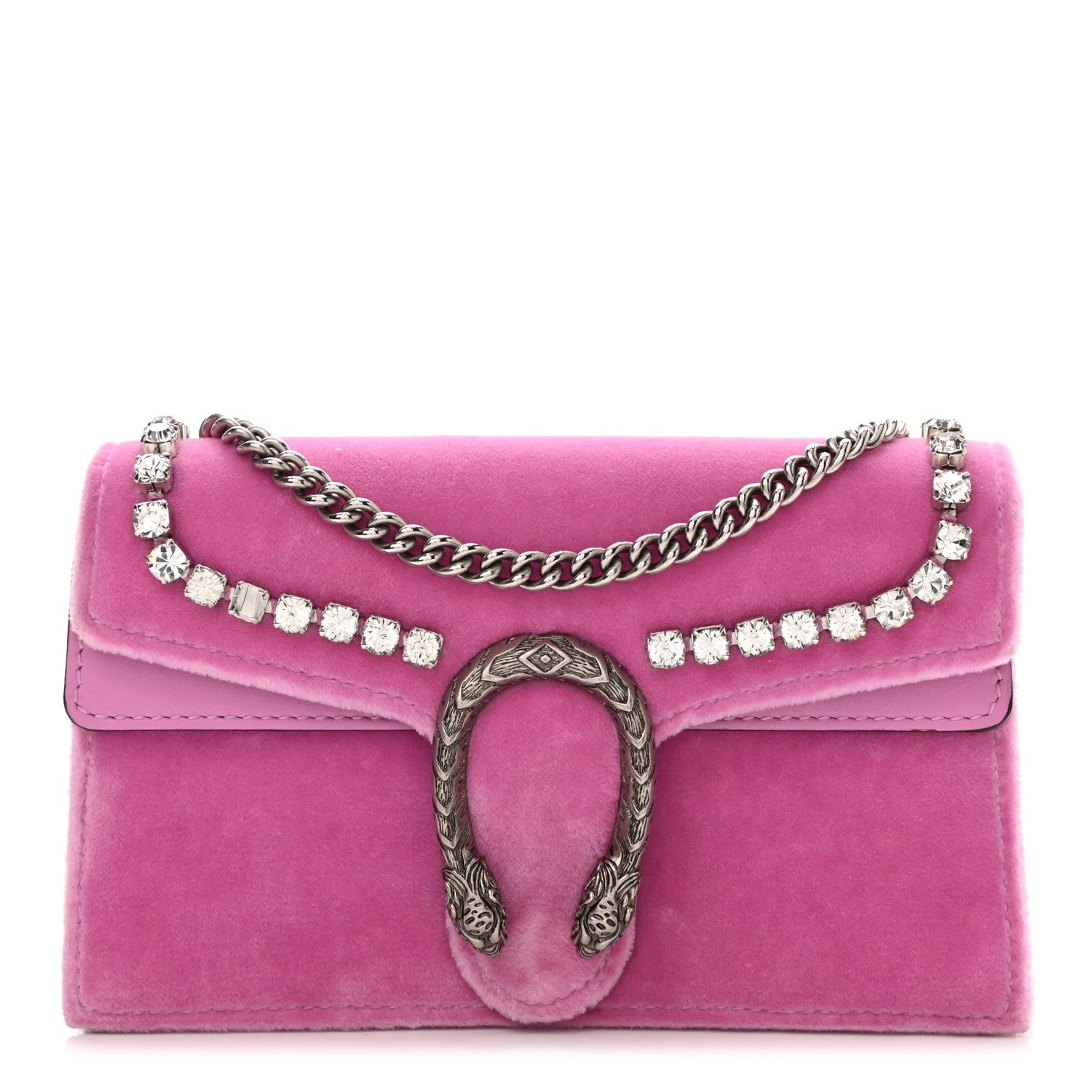 Gucci Velvet Crystal Super Mini Dionysus Shoulder Bag Malva 1 of 10