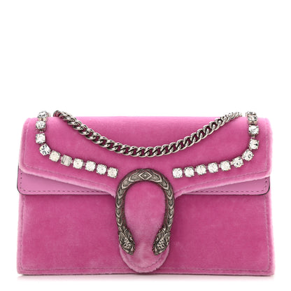 Gucci Velvet Crystal Super Mini Dionysus Shoulder Bag Malva 1 of 10